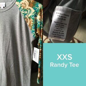 LuLaRoe Randy Tee Size XXS - NWT